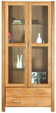 Vitriinkapp Home4you Chicago New, 91 x 40 x 190 cm, tamm, pruun