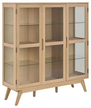 Vitriinkapp Actona Marte, 94 x 40 x 192 cm, tamm/valge