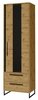 Vitriinkapp ADRK Furniture Aria, 200 x 60 x 40 cm, pruun/must