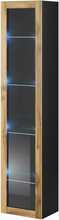 Vitriinkapp Cama Meble Vigo 180, 180 x 40 x 30 cm, must/Votan tamm