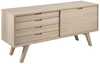 Puhvetkapp Actona A-Line, 160 x 45 x 72 cm, helepruun/tamme spoon, valge