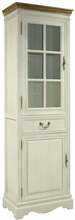 Vitriinkapp Home4you Samira, 60 x 35 x 195,5 cm, valge/naturaalne