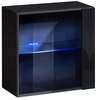 Vitriinkapp ASM Switch WW3, 60 x 30 x 60 cm, must, LED valgustusega