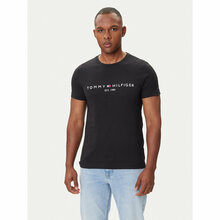 T-särk Tommy Hilfiger Jeans Core Logo Tee MW0MW11465, S, must, slim fit
