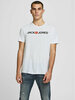 T-särk Jack&Jones Corp Logo 12137126, valge, slim fit