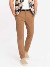 Meeste chinos püksid Ombre Clothing v4 om-pacp-0118, pruunid