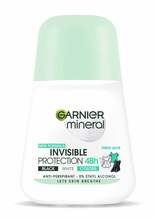 Rulldeodorant naistele Garnier Mineral Invisible Protection Fresh Aloe, 50 ml