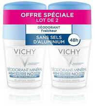 Mineraalne rulldeodorant Vichy 48H Mineral Deodorant, 2 x 50 ml