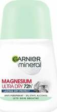 Rulldeodorant naistele Garnier Mineral Magnesium Ultra Dry 72H, 50 ml