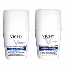 Rulldeodorant tundlikule nahale Vichy 24HR Deodorant Dry Touch Sensitive Skin, 2 x 50 ml