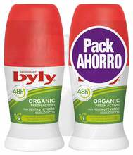 Rull-deodorant naistele Byly Organic Extra Fresh Roll On, 2x50 ml