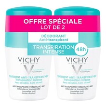 Rullantiperspirant naistele Vichy Traitement Anti-Transpirant 48H Roll On, 2 x 50 ml
