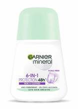 Rulldeodorant Garnier Mineral 6in1 Protection 48h Floral Fresh, 50 ml