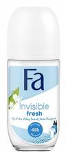 Rulldeodorant naistele FA Invisible Fresh, 50 ml