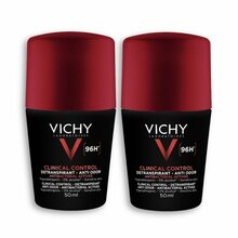 Rulldeodorant meestele Vichy Homme Clinical Control 96H, 2 x 50 ml