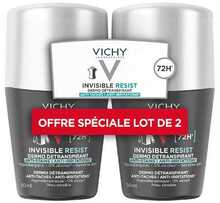 Rulldeodorant meestele Vichy Homme Invisible Resist 72H Duo Set, 2 x 50 ml