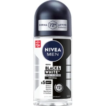 Rullantiperspirant meestele Nivea Men Invisible Black & White Original, 50 ml