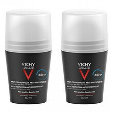 Rullantiperspirant meestele Vichy Homme 48H Anti-Transpirant Extra Sensitive, 2 x 50 ml