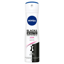 Spreiantiperspirant Nivea Black & White Invisible Clear, 150 ml