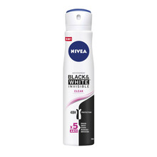Spreideodorant Nivea Black & White Invisible Clear, 250 ml