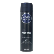 Pihustatav deodorant meestele Nivea Men Deep Black Carbon, 150 ml