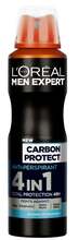 Pihustatav deodorant meestele L’Oreal Paris Men Expert Carbon Protect 4In1, 150 ml