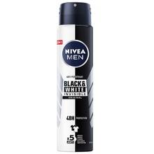 Spreideodorant meestele Nivea Men Black & White Invisible Original, 250 ml