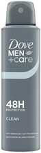 Pihustatav antiperspirant meestele Dove Men+Care Clean, 48 h, 150 ml