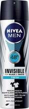 Pihustatav deodorant meestele Nivea Men Black & White Invisible Fresh, 150 ml