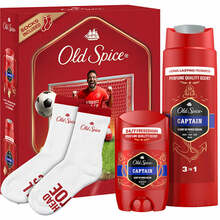 Kingikomplekt meestele Old Spice Captain deodorant 50 ml, dušigeel 250 ml ja sokid