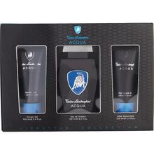 Lamborghini Acqua kinkekomplekt meestele, EDT 125 ml, dušigeel 100 ml, habemeajamisjärgne palsam 100 ml