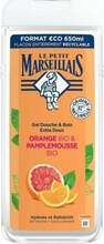 Duši- ja vannigeel Le Petit Marseillais Bio Orange & Bio Grapefruit, 650 ml