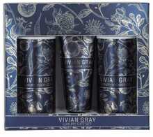 Kingikomplekt Vivian Gray Blue Botanical, kehapiim 250 ml, dušigeel 250 ml, kätekreem 75 ml