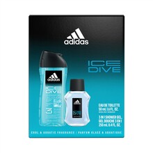 Kingituskomplekt meestele Adidas Ice Dive, EDT 50 ml ja dušigeel 250 ml