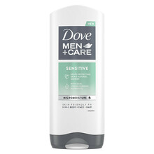 Dušigeel meestele Dove Men + Care Sensitive 3in1, 400 ml