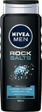 Dušigeel meestele Nivea Men Rock Salts 3in1, 500 ml