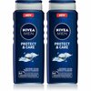 Dušigeel meestele Nivea Men Protect & Care, 2 x 500 ml