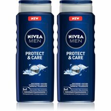 Dušigeel meestele Nivea Men Protect & Care, 2 x 500 ml