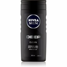 Dušigeel meestele Nivea Men Deep Clean, 250 ml