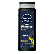 Dušigeel meestele Nivea Men Deep Sport 3in1, 500 ml