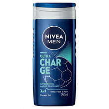 Dušigeel meestele Nivea Ultra Charge, 250 ml
