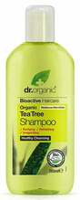 Puhastav šampoon rasustele juustele Dr. Organic Tea Tree, 265 ml