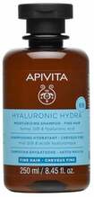 Niisutav šampoon õhukestele juustele Apivita Hyaluronic Hydra, 250 ml