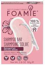 Tahke šampoon kahjustatud juustele Foamie Hibiskiss, 80 g