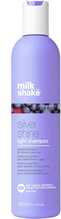 Kollast tooni neutraliseeriv šampoon heledatele juustele Milk Shake Silver Shine Light, 300 ml