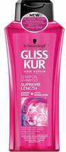 Kaitsev šampoon pikkadele juustele Schwarzkopf Gliss Supreme Length, 400 ml