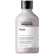 Neutraliseeriv šampoon hallidele ja blondeeritud juustele L’Oreal Professionnel Serie Expert Silver, 300 ml