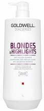 Kollast tooni neutraliseeriv šampoon heledatele juustele Goldwell Dualsenses Blondes & Highlights, 1000 ml