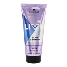 Kollast tooni neutraliseeriv šampoon heledatele juustele Schwarzkopf Live Silver, 200 ml