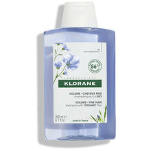Volüümiandev šampoon Klorane linakiu ekstraktiga, 200 ml